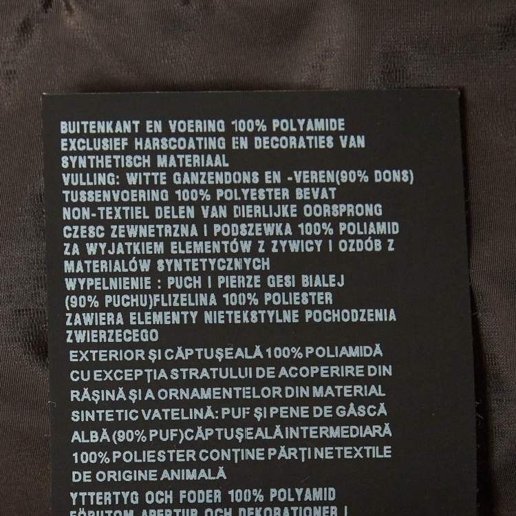 Pre Owned Prada Black Enamel Triangle Logo Nylon Quilted Jacket L