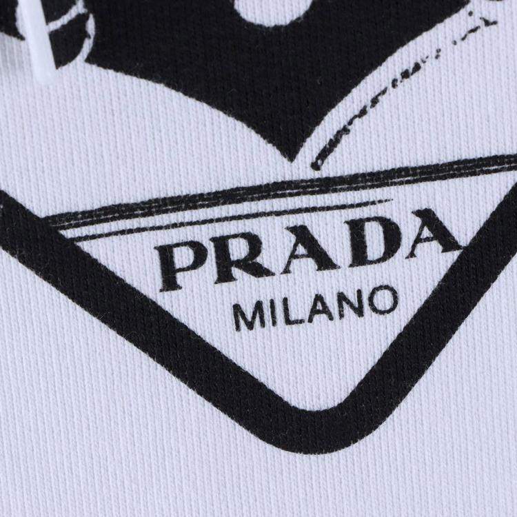 Pre Owned Prada White Cotton sleeveless hoodie XS
