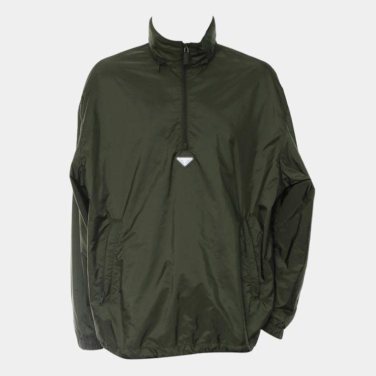 Prada Logo Nylon Hooded Jacket L