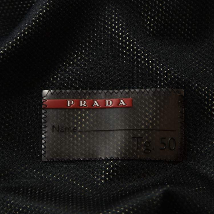 Pre Owned Prada Midnight Blue Zip Front Harrington Jacket L