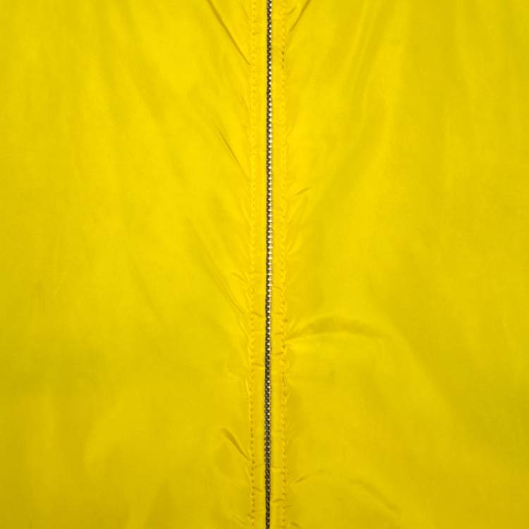 Pre Owned Prada Bicolor Quilted Zip Front Reversible Jacket M