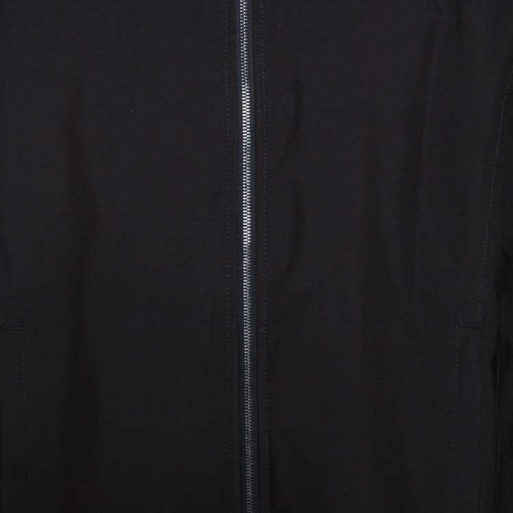 Pre Owned Prada Black Nylon Zip Front Jacket XXL