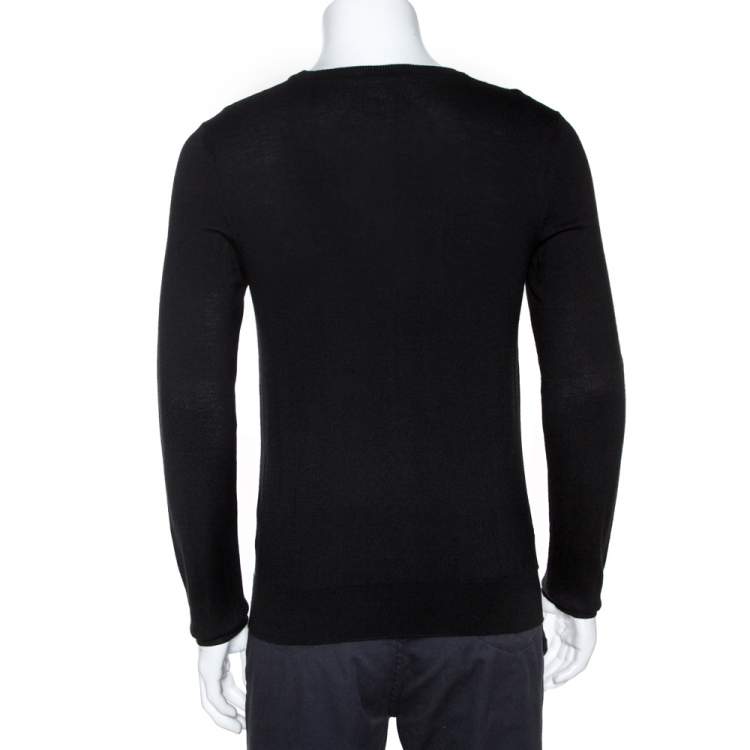 Pre Owned Prada Tricolor Striped Wool Crewneck Sweater L