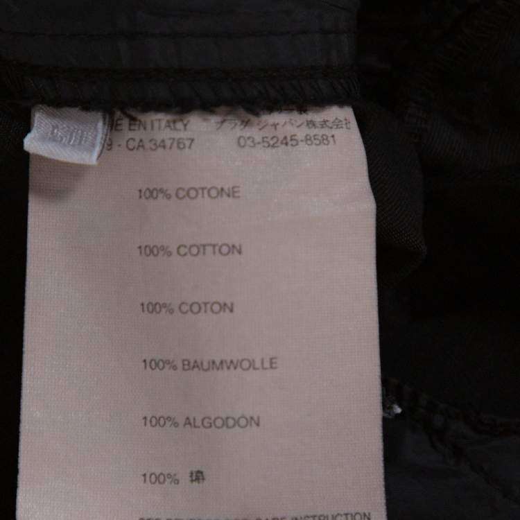 Pre Owned Prada Black Denim Distressed Effect Regular Fit Pants L