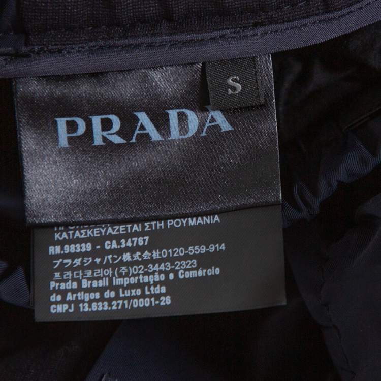 مملوكة مسبقًا Prada Black Jersey Patch Detail Track Pants S