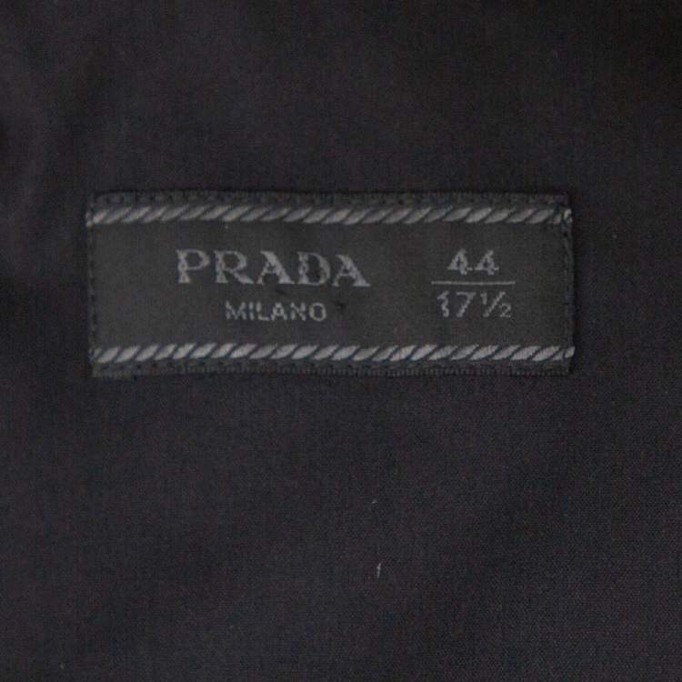 Pre Owned Prada Black Stretch Cotton Long Sleeve Shirt XXXL