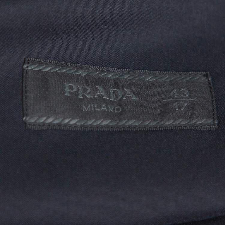 Pre Owned Prada Black Stretch Cotton Long Sleeve Shirt XXL