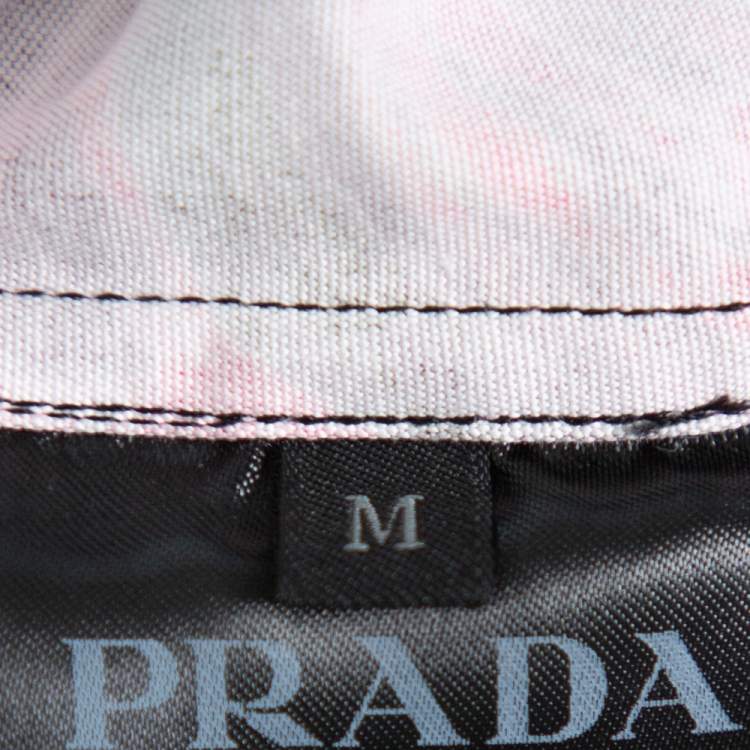 Pre Owned Prada Multicolor Floral Printed Cotton Bowling Shirt M