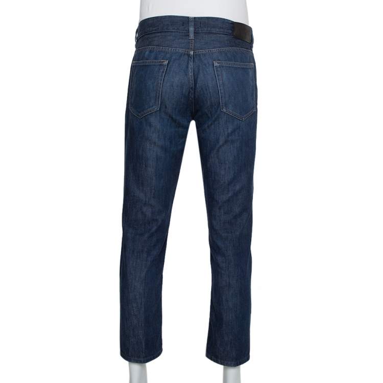 Pre Owned Prada Navy Blue Denim Straight Leg Jeans XL