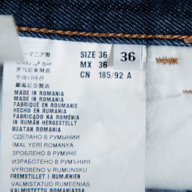 Pre Owned Prada Navy Blue Denim Straight Leg Jeans XL
