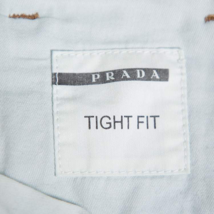 Pre Owned Prada Navy Blue Denim Straight Leg Jeans XL