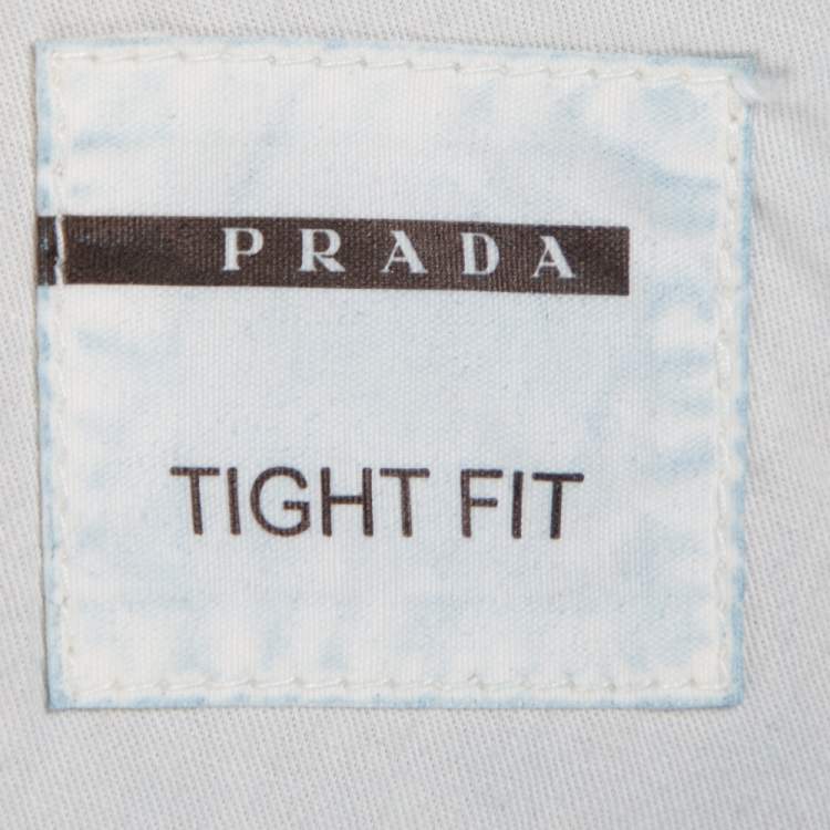 Pre Owned Prada Navy Blue Denim Tight Fit Jeans L