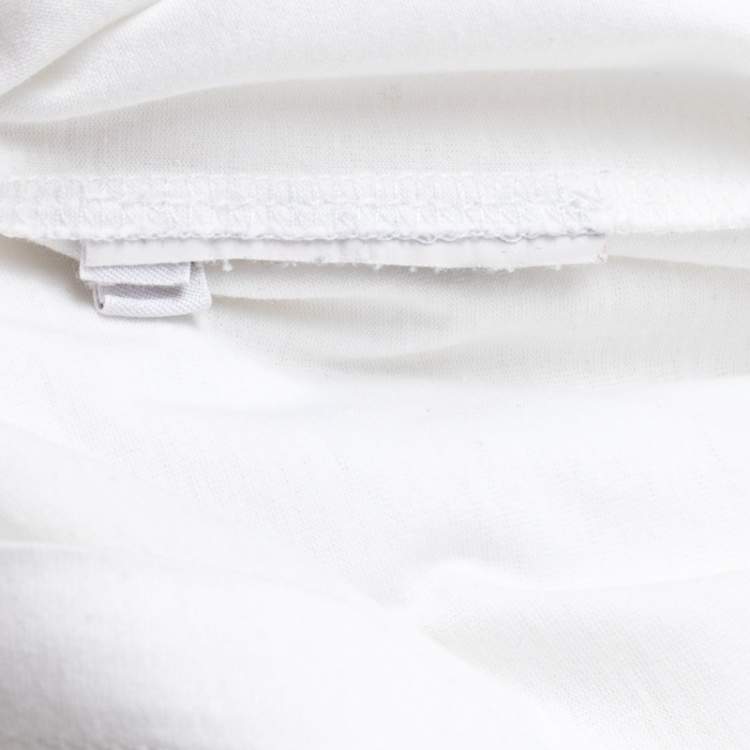 مملوكة مسبقًا Prada White Cotton Polo T-Shirt XXL