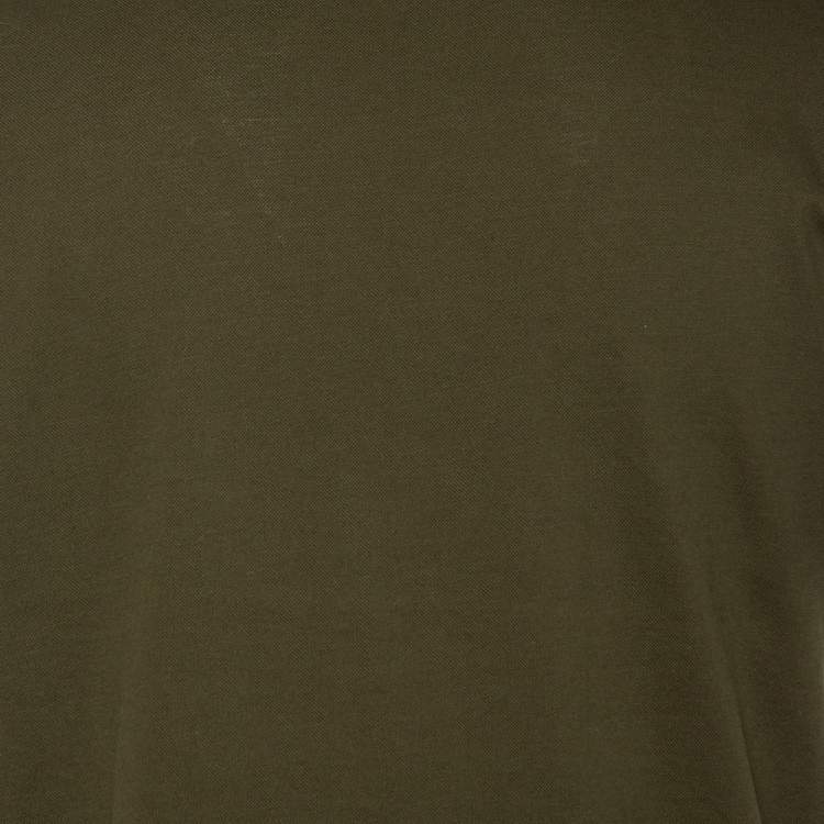 Pre Owned Prada Military Green Cotton Contrast Panel Detail Crew Neck T-Shirt XXL