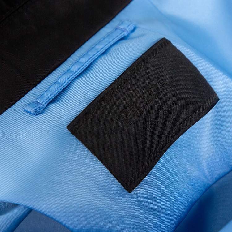 Pre Owned Prada Colorblock Synthetic Drawstring Hem Detailed Jacket M