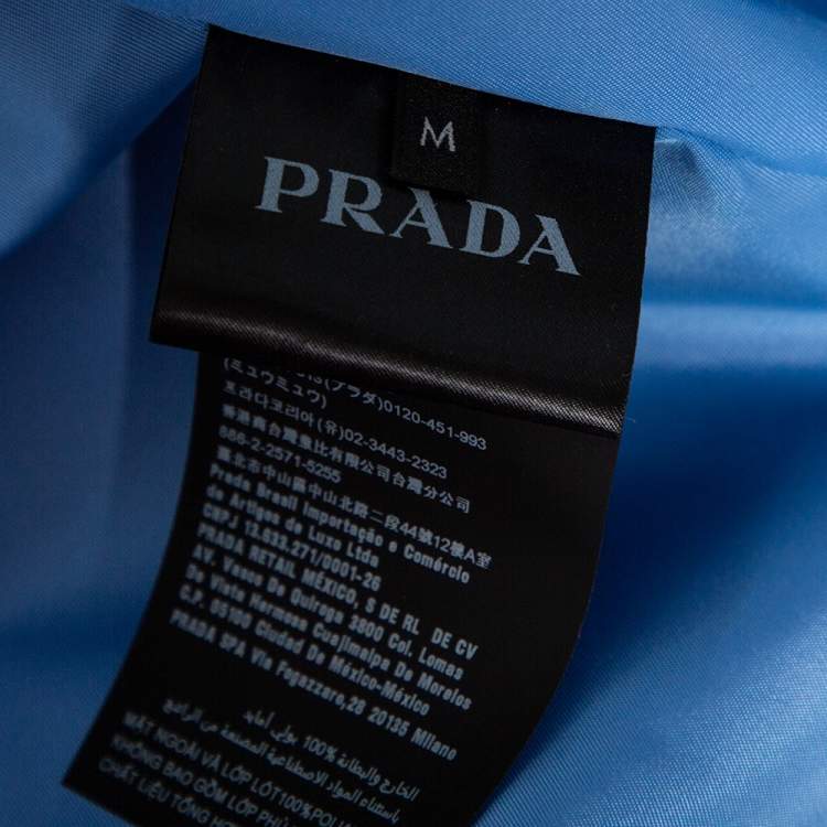Pre Owned Prada Colorblock Synthetic Drawstring Hem Detailed Jacket M