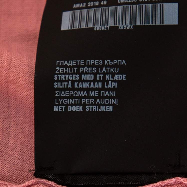 Pre Owned Prada Pink Wool Polo T-Shirt L