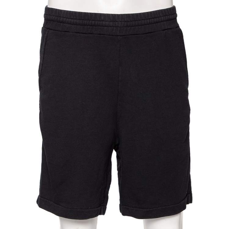 Pre Owned Prada Black Cotton Knit Shorts L