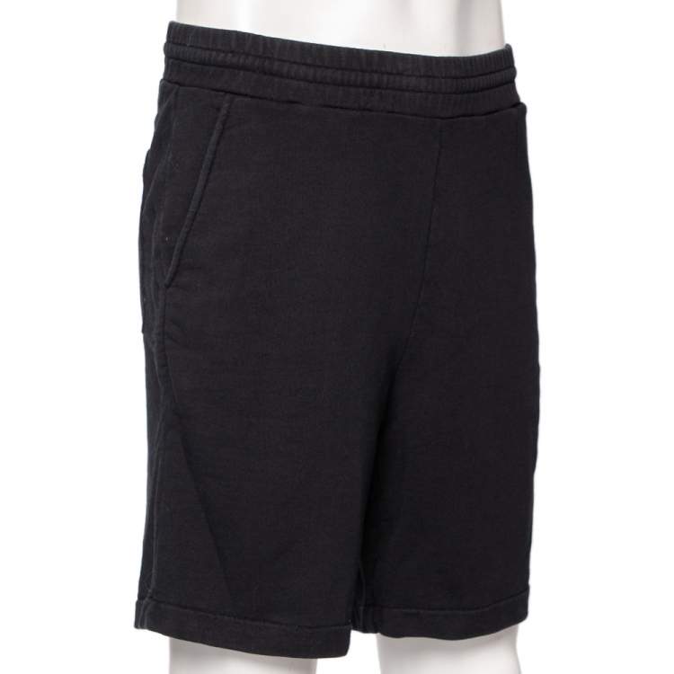 Pre Owned Prada Black Cotton Knit Shorts L