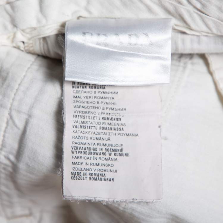 Pre Owned Prada Beige Cotton Chino Pants XS