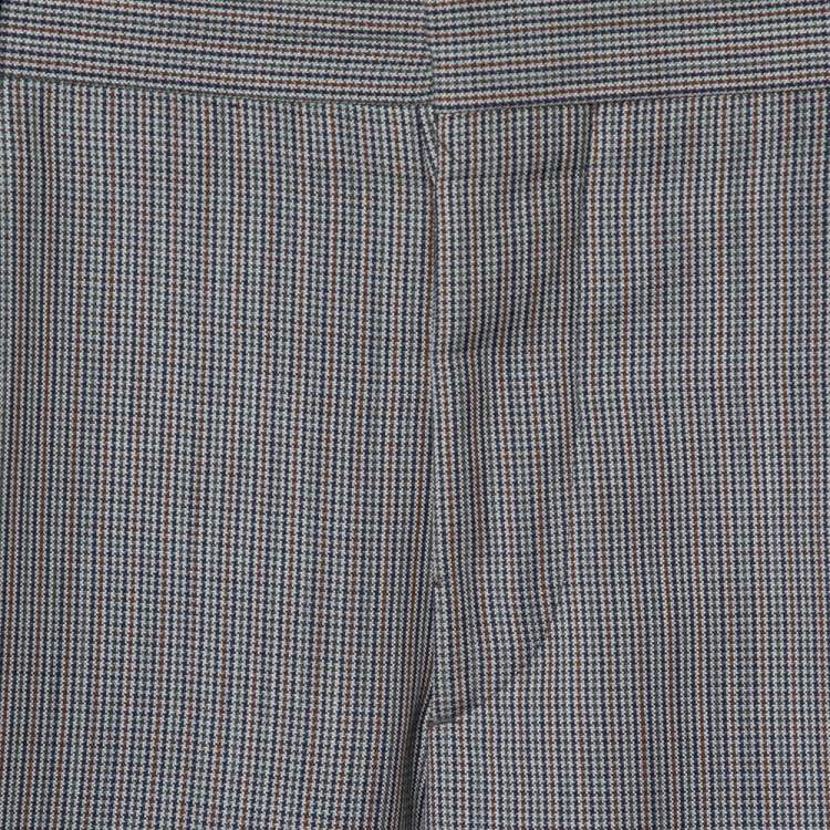 Pre Owned Prada Blue Micro Checkered Wool Tailored Pants XS