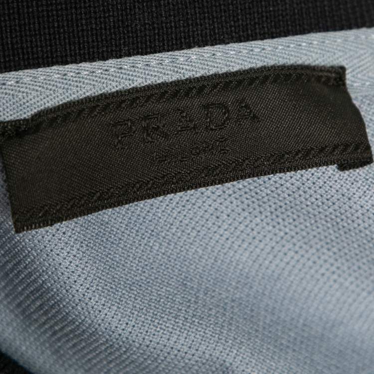 مملوكة مسبقًا Prada Blue Cotton Piqué Short Sleeve Polo T-Shirt L