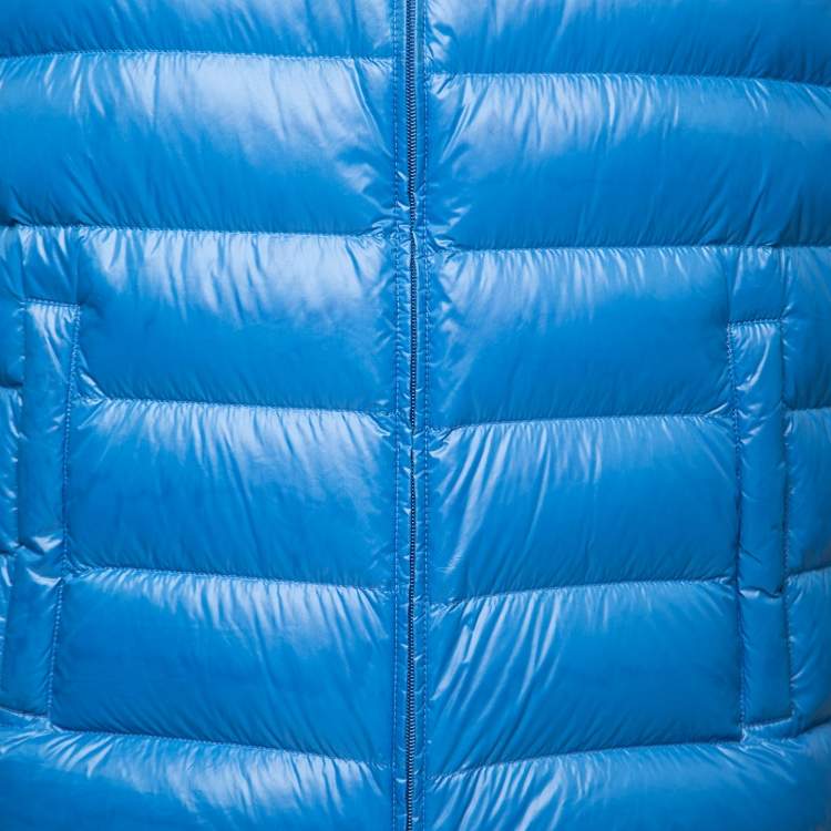 Pre Owned Prada Blue Synthetic Sleeveless Down Jacket 3XL