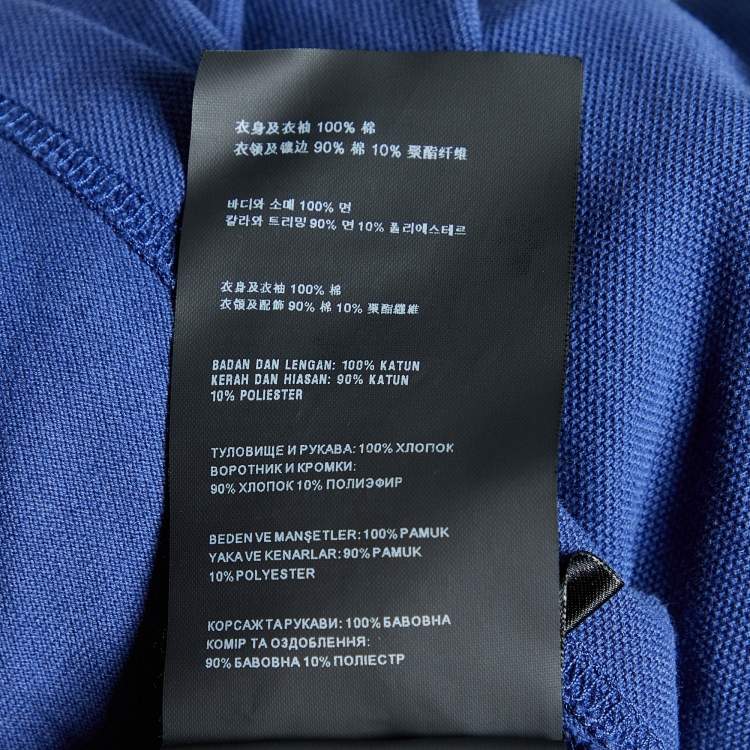 مملوكة مسبقًا Prada Navy Blue Cotton Pique Polo T-Shirt M