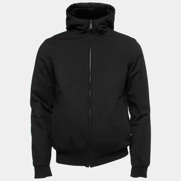Prada Black Synthetic Reversible Hooded Jacket S Prada | TLC