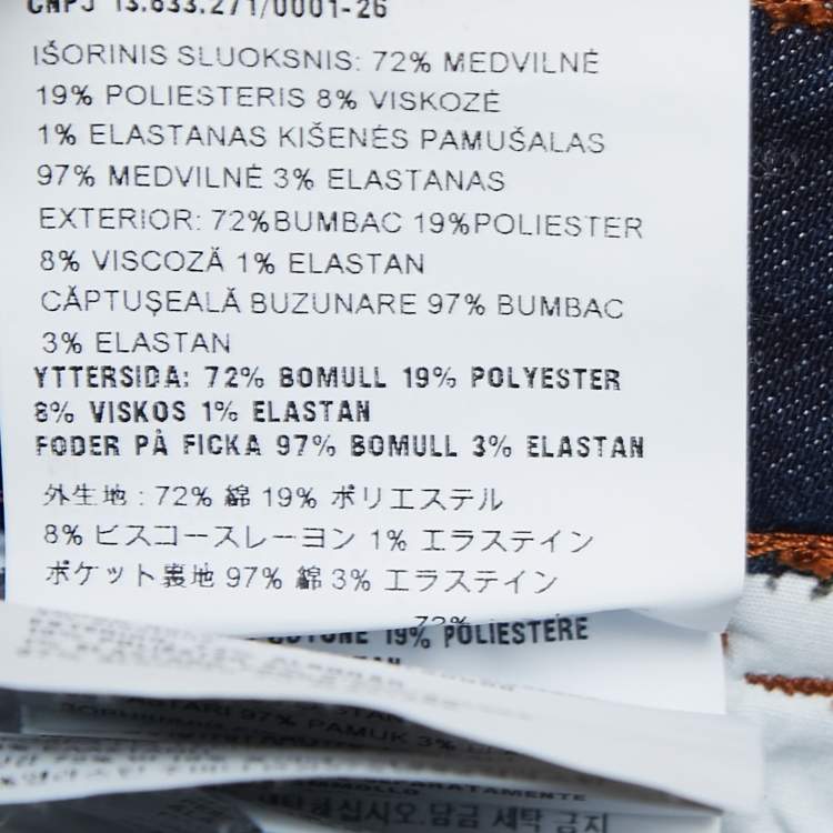 Pre Owned Prada Blue Denim Slim Fit Jeans S Waist 30"