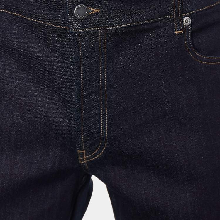 مملوكة مسبقًا Prada Navy Blue Denim Straight Leg Jeans XL