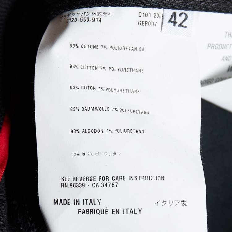 Pre Owned Prada Black Denim Straight Leg Jeans 4XL