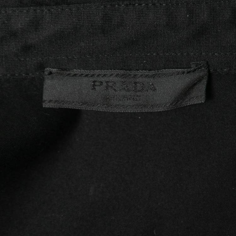 مملوكة مسبقًا Prada Black Cotton Polo T-Shirt 3XL