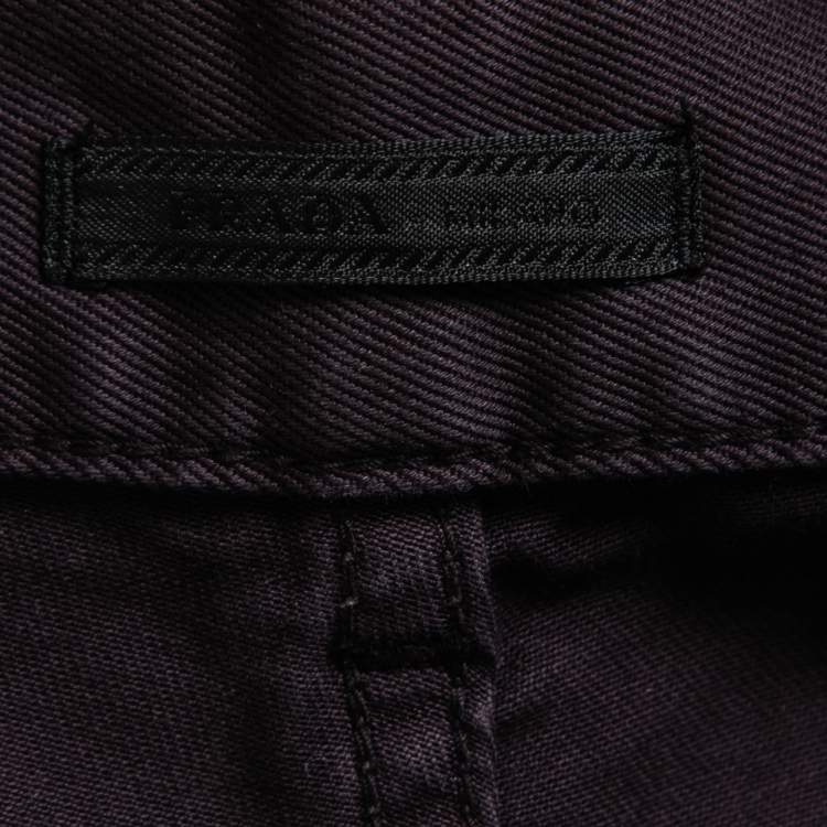 Pre Owned Prada Burgundy Denim Regular Fit Jeans S Waist 32"
