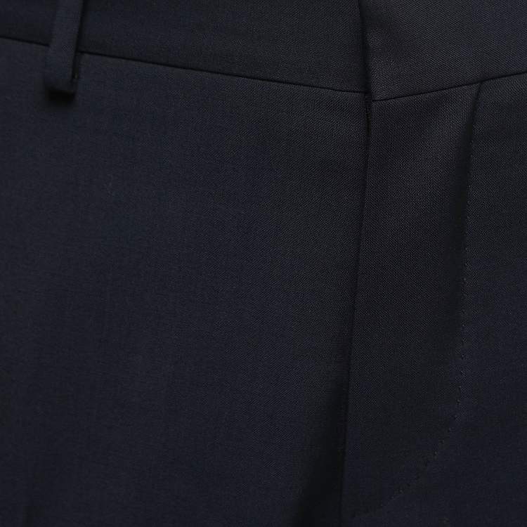Pre Owned Prada Navy Blue Wool Tailored Trousers M 