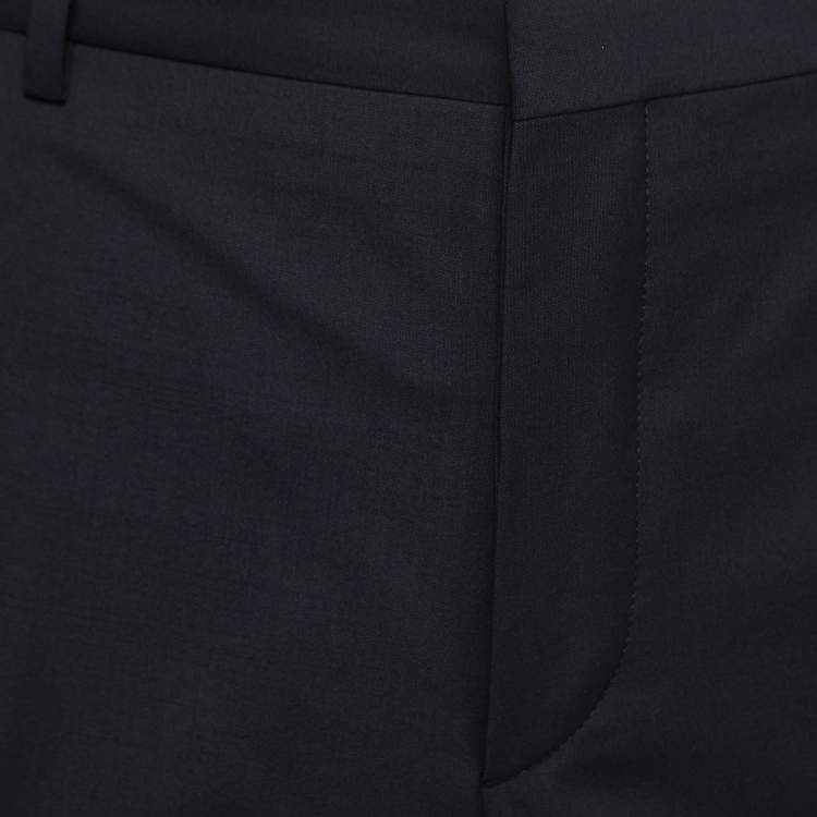 Pre Owned Prada Navy Blue Wool Trousers XL