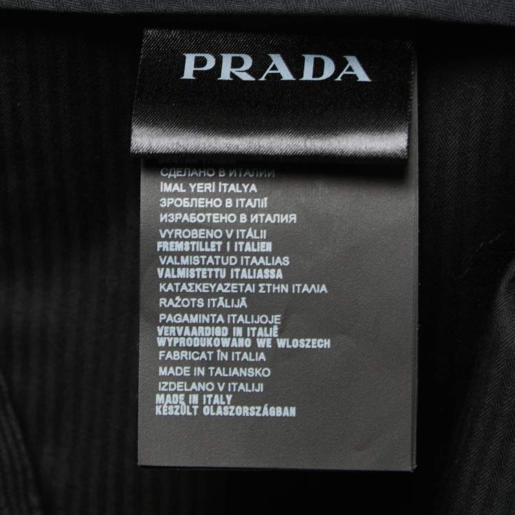 Pre Owned Prada Navy Blue Wool Trousers XL