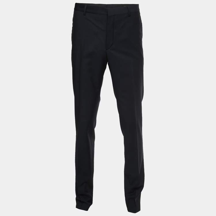 Pre Owned Prada Navy Blue Wool Trousers XL