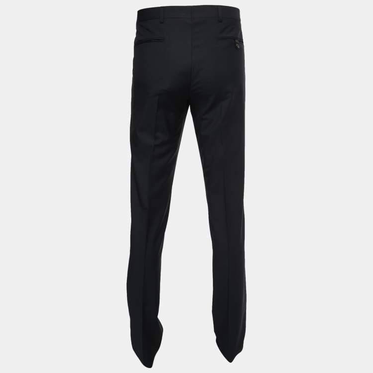 Pre Owned Prada Navy Blue Wool Trousers XL