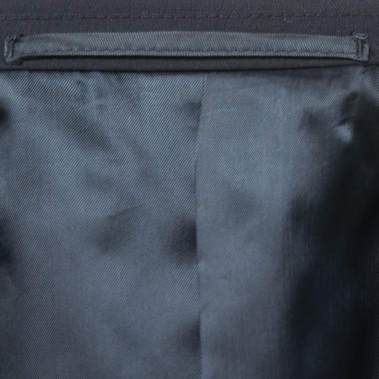 Pre Owned Prada Navy Blue Wool Single Breasted Blazer M