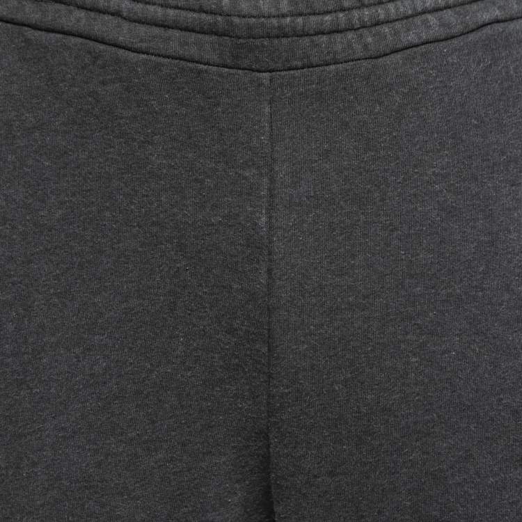 Pre Owned Prada Grey Cotton Knit Drawstring Joggers M