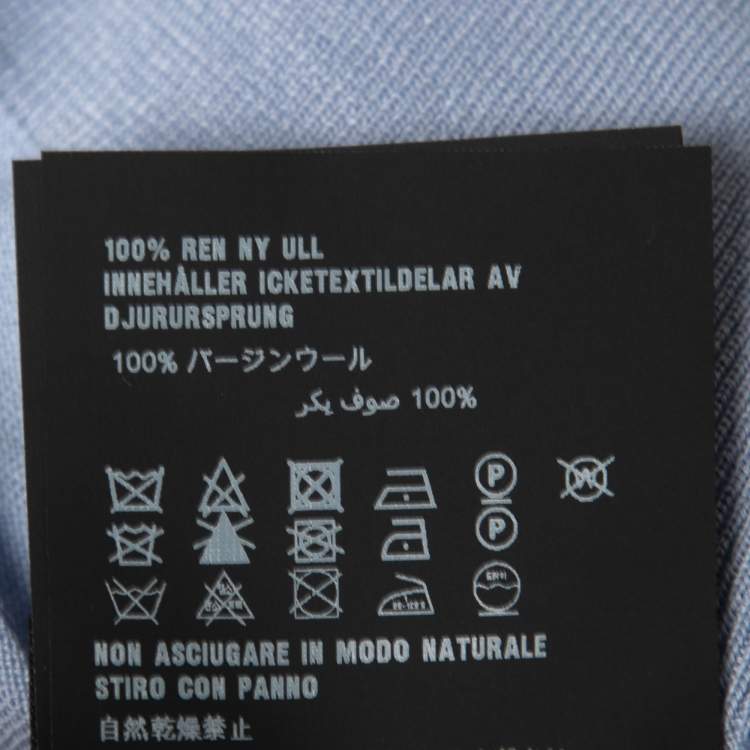 Pre Owned Prada Light Blue Wool Knit Polo T-Shirt 2XL