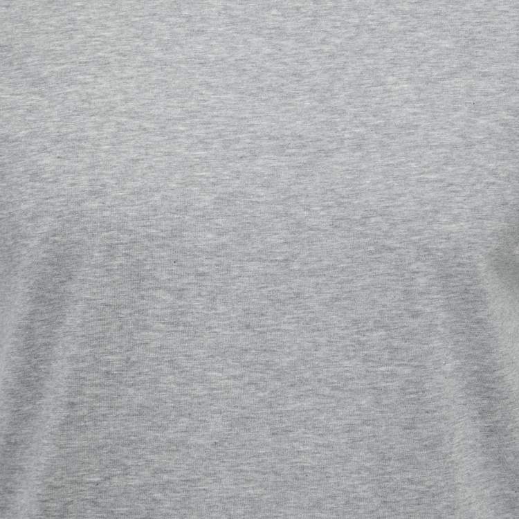 Pre Owned Prada Grey Cotton Jersey Crew Neck T-Shirt S
