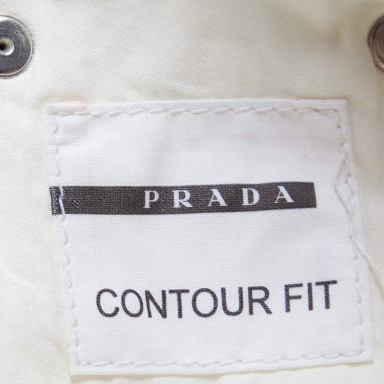 Pre Owned Prada White Denim Contour Fit Jeans S