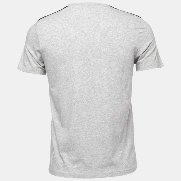 Pre Owned Prada Grey Cotton Knit Pocket Detail T-Shirt M