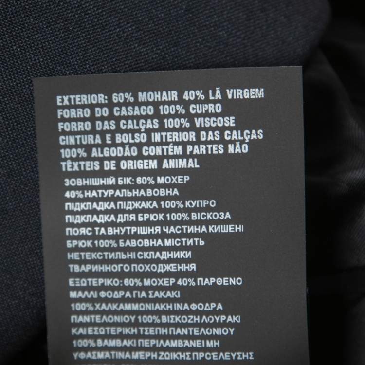 Pre Owned Prada Navy Blue Wool Suit L