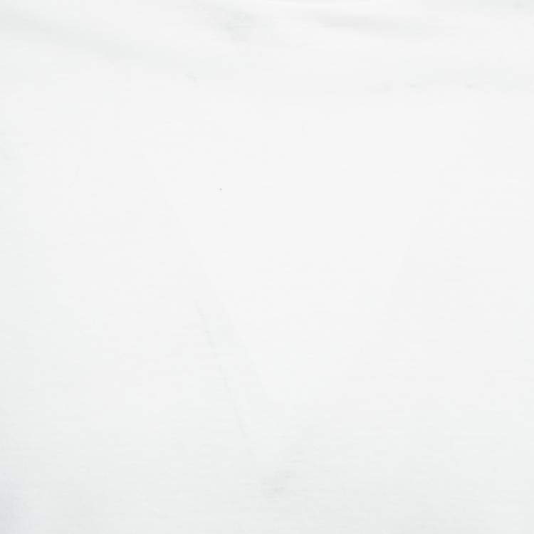Pre Owned Prada White Cotton Half Sleeve T-Shirt M
