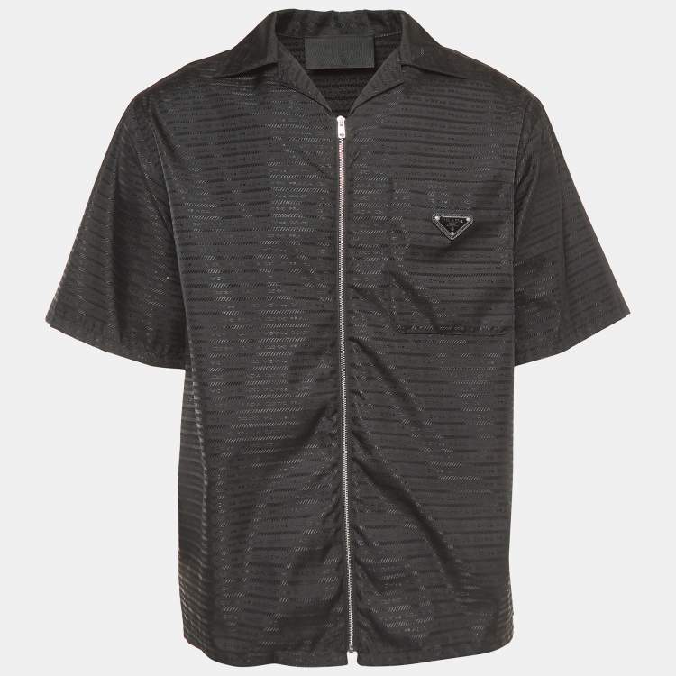 prada bowling shirt black