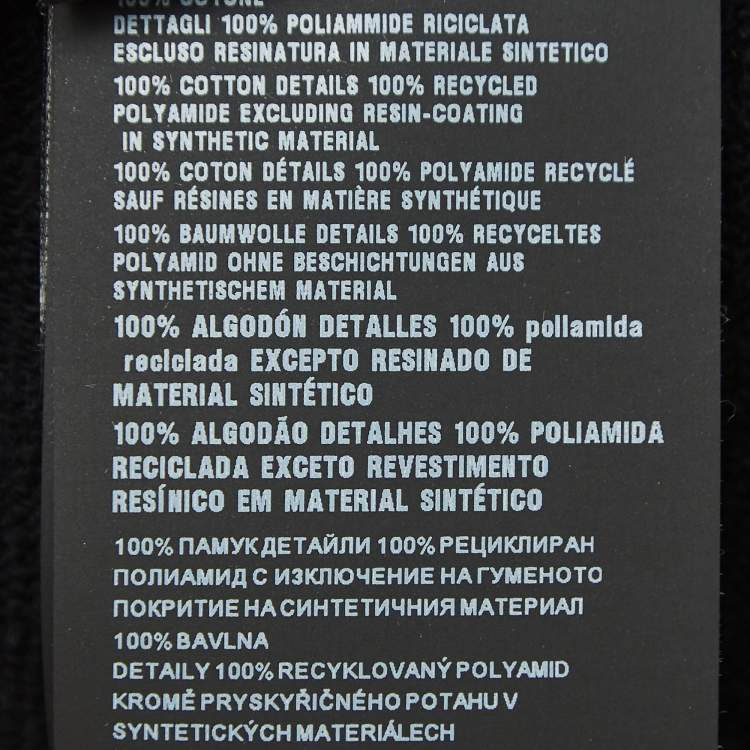 Pre Owned Prada Black Terry Cotton Logo Plaque Hooded Jacket L