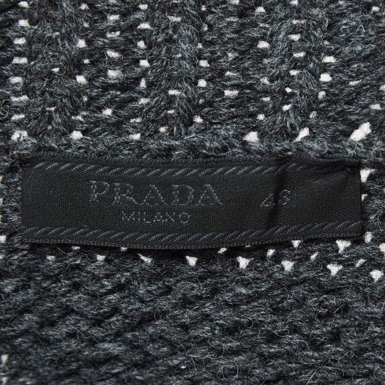 Pre Owned Prada Charcoal Grey Wool Turtleneck Sweater M